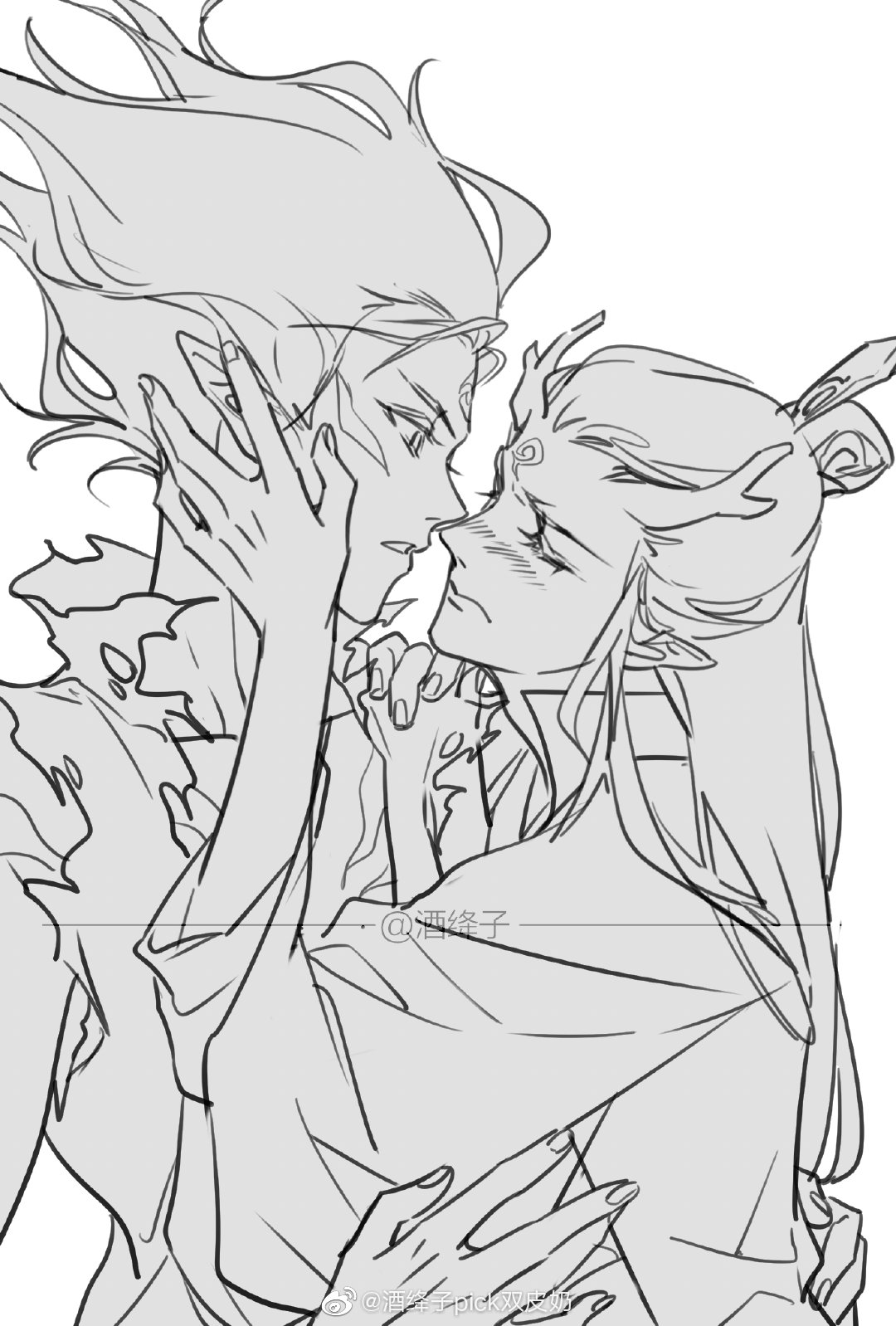 中国画师 酒绛子(微博@酒绛子pick双皮奶)哪吒