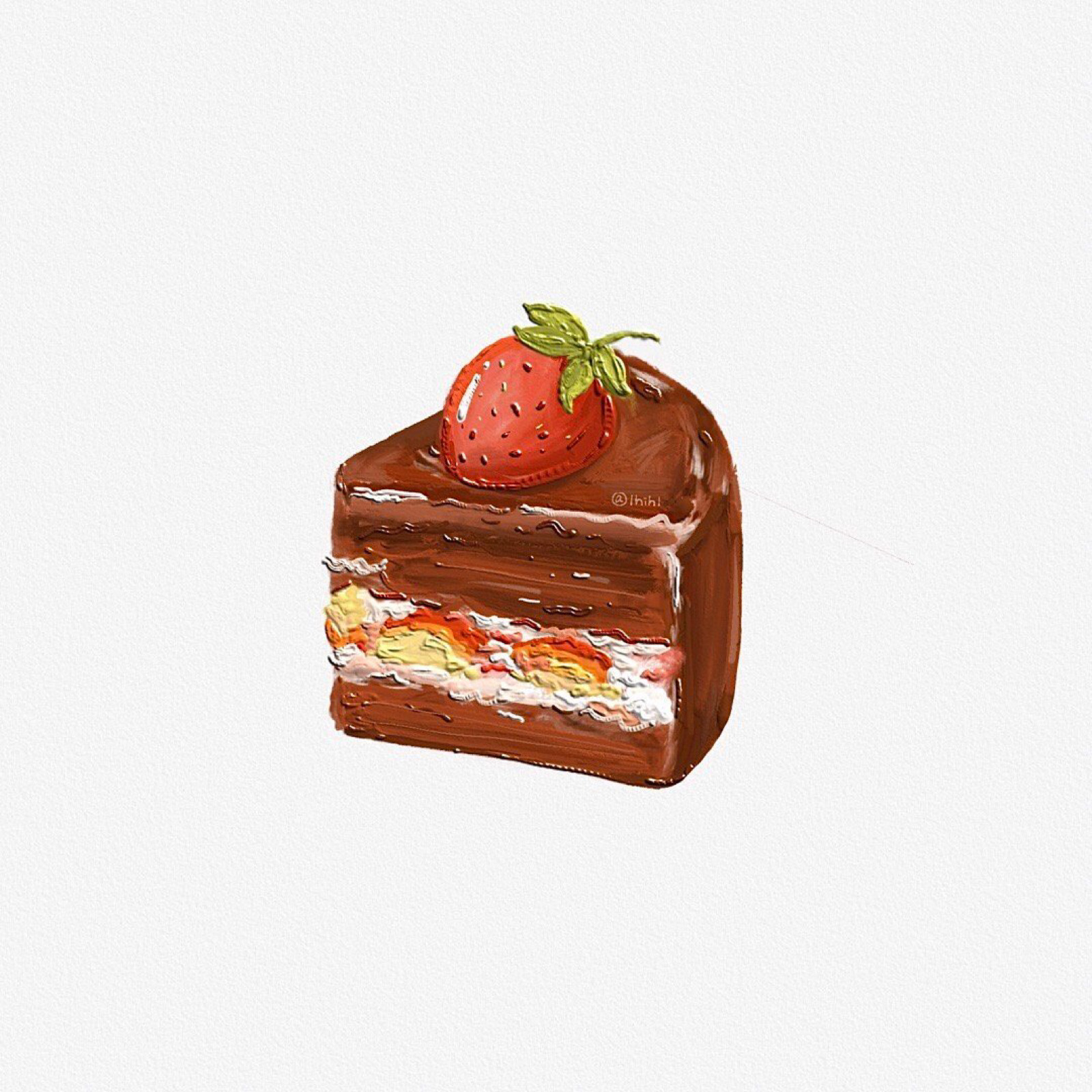食物/蛋糕/可爱/手绘/白色背景图