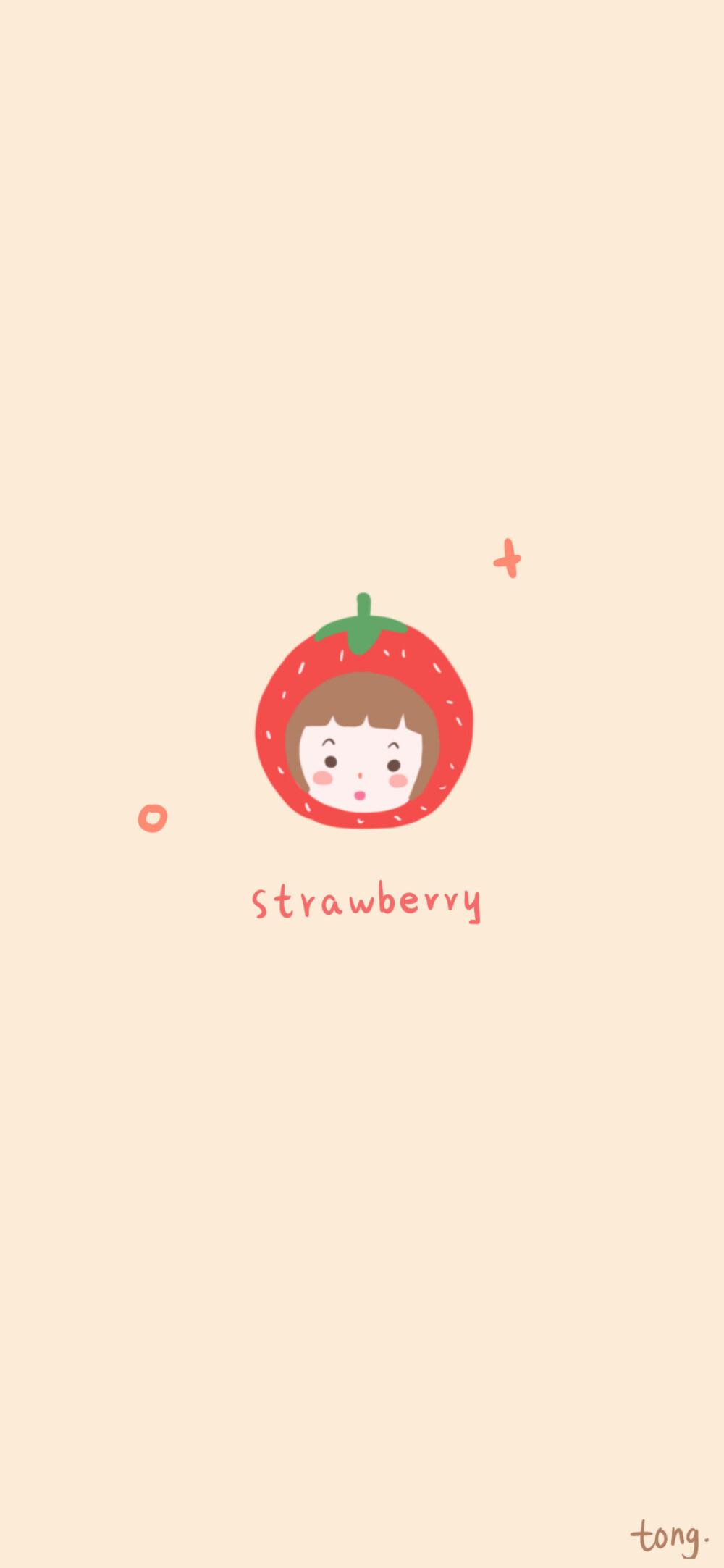 ins超火草莓背景图有字图片