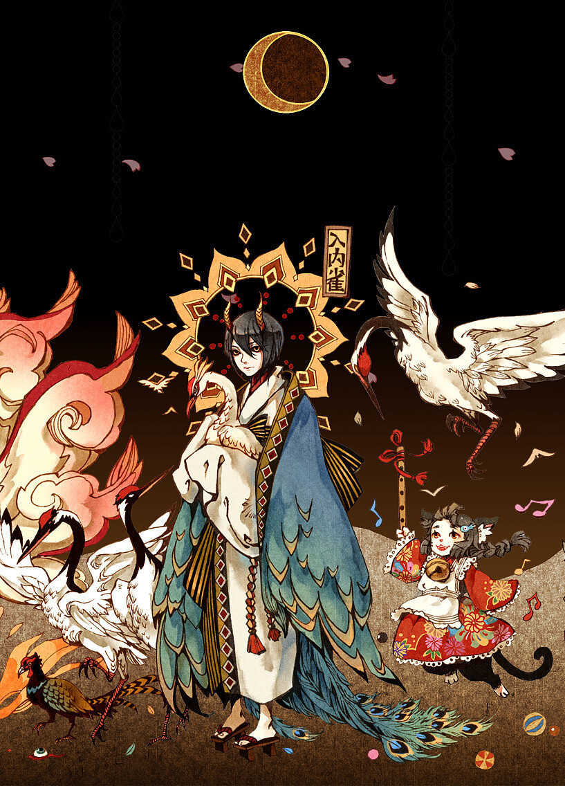 by古戈力(百鬼夜行柄 堆糖,美图壁纸兴趣社区