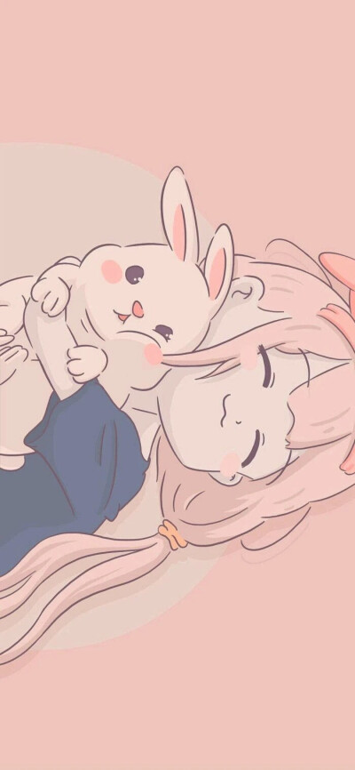 iphone壁纸 卡通壁纸 粉色 少女系 可爱 横屏