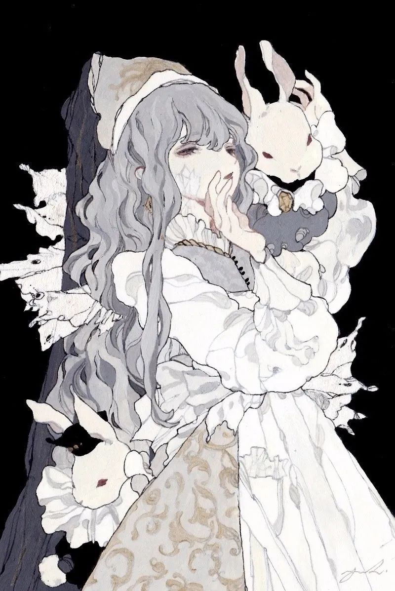 插画师 yuko 的一组手绘插画艺术作品