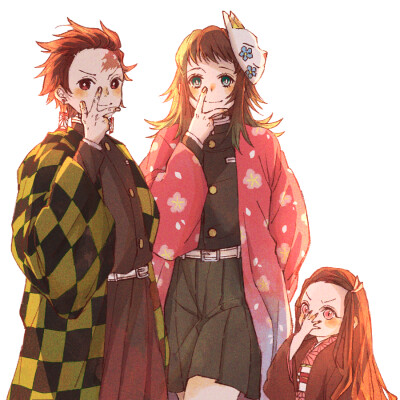 鬼灭之刃# 灶门兄妹与水呼组 (twi:furari00)