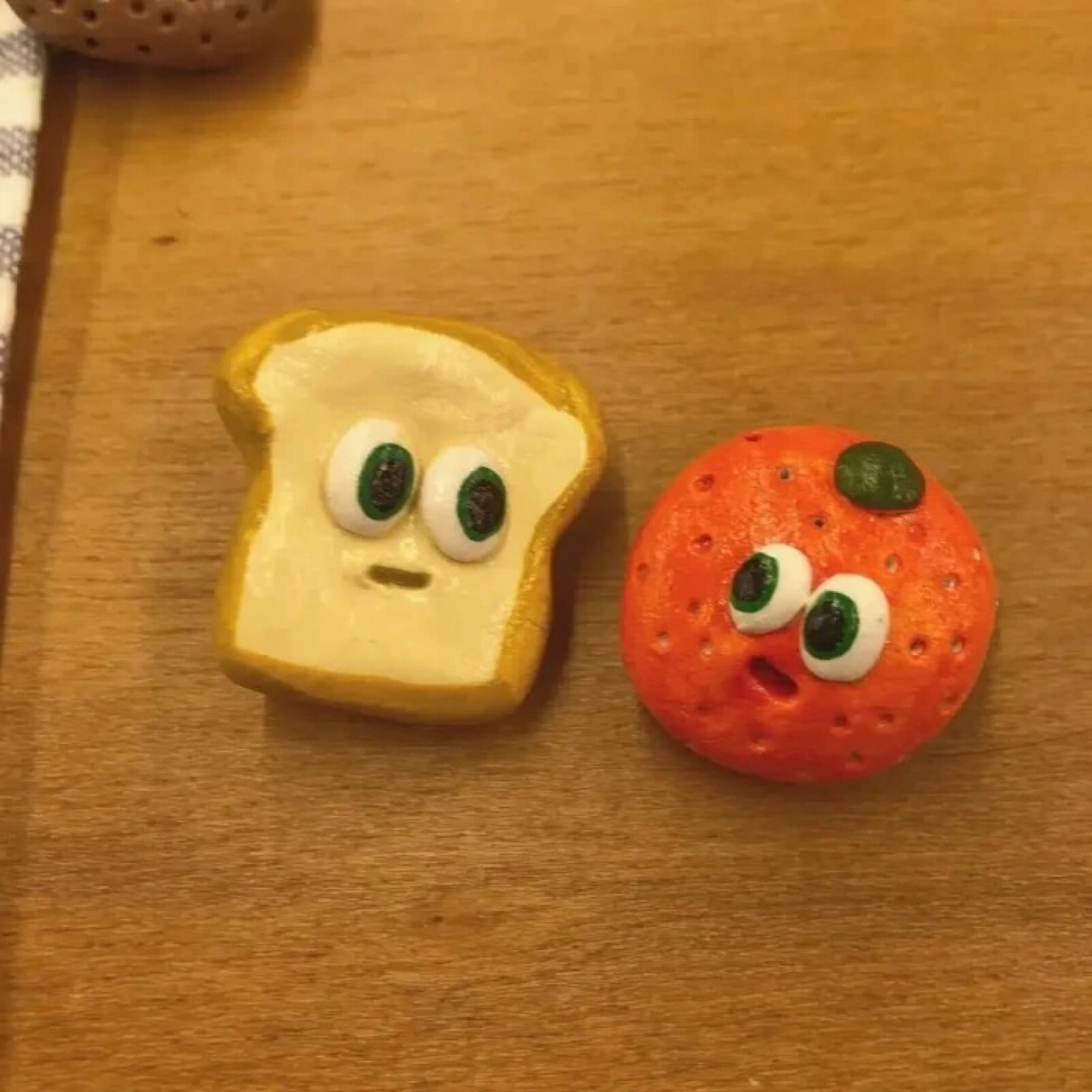 面包和橘子 搞怪可爱头像 粘土