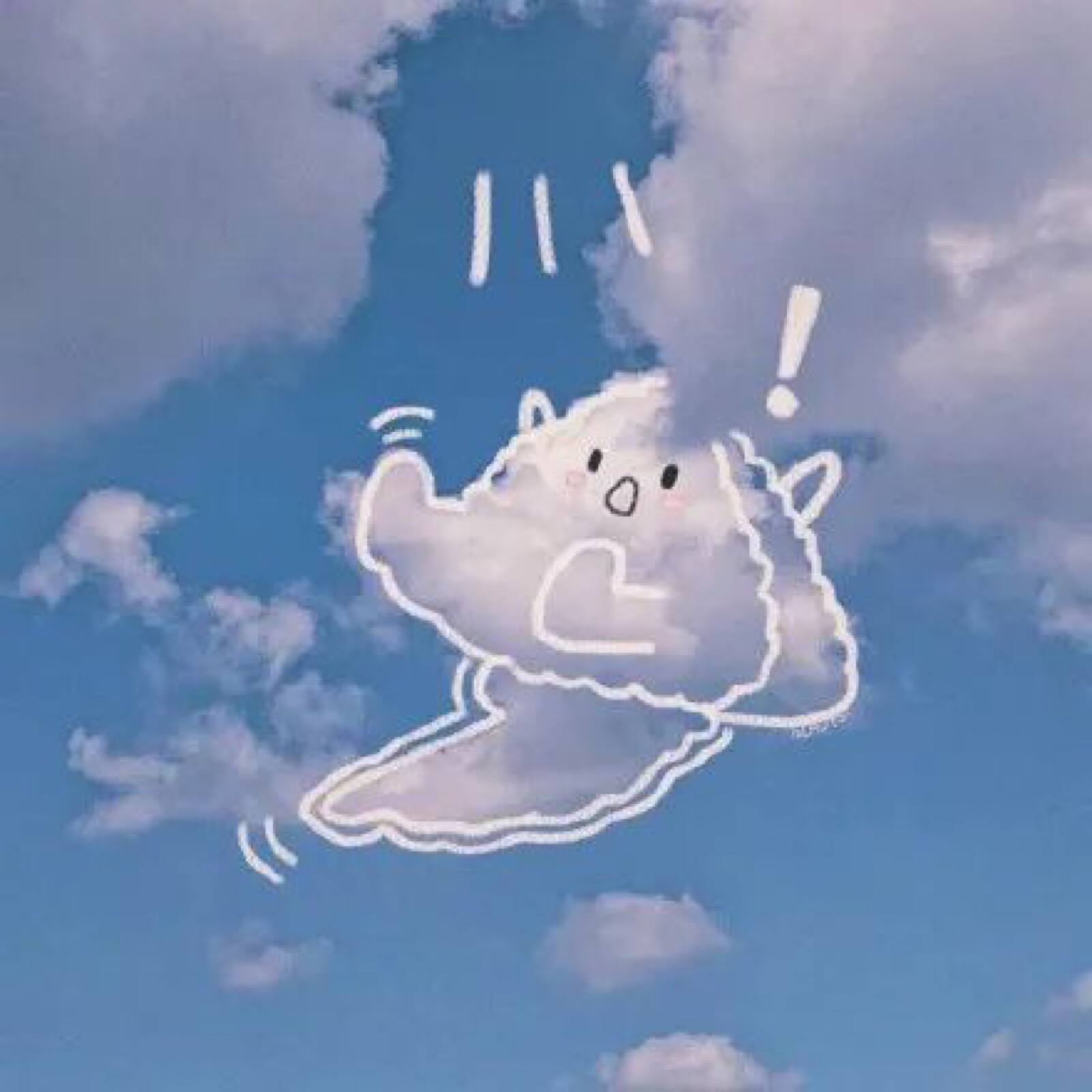 可耐云朵头像背景图