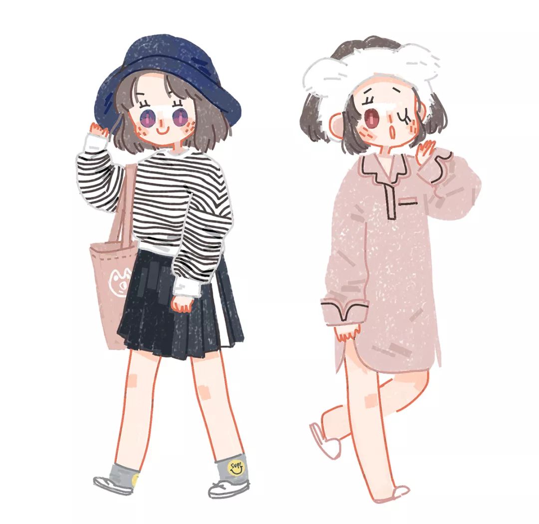 画手账,衣服,动漫人物素材