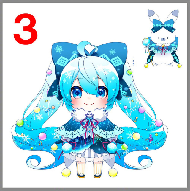 萌图 初音未来2021年"雪初音"主题候选,6款兔子初音你最稀饭