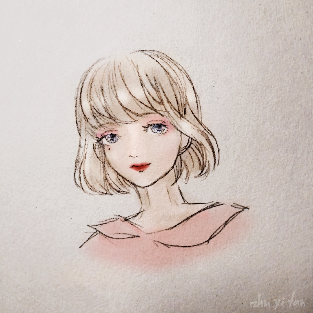 手绘 自制 滤镜 原创 头像 女孩二传注明堆糖@名曰张时鹤