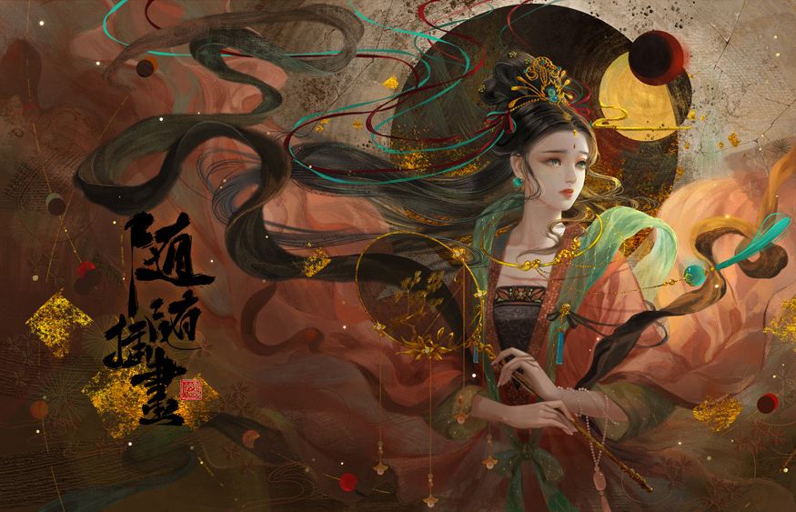 国风 古风 女孩子 @养猫画画的随随