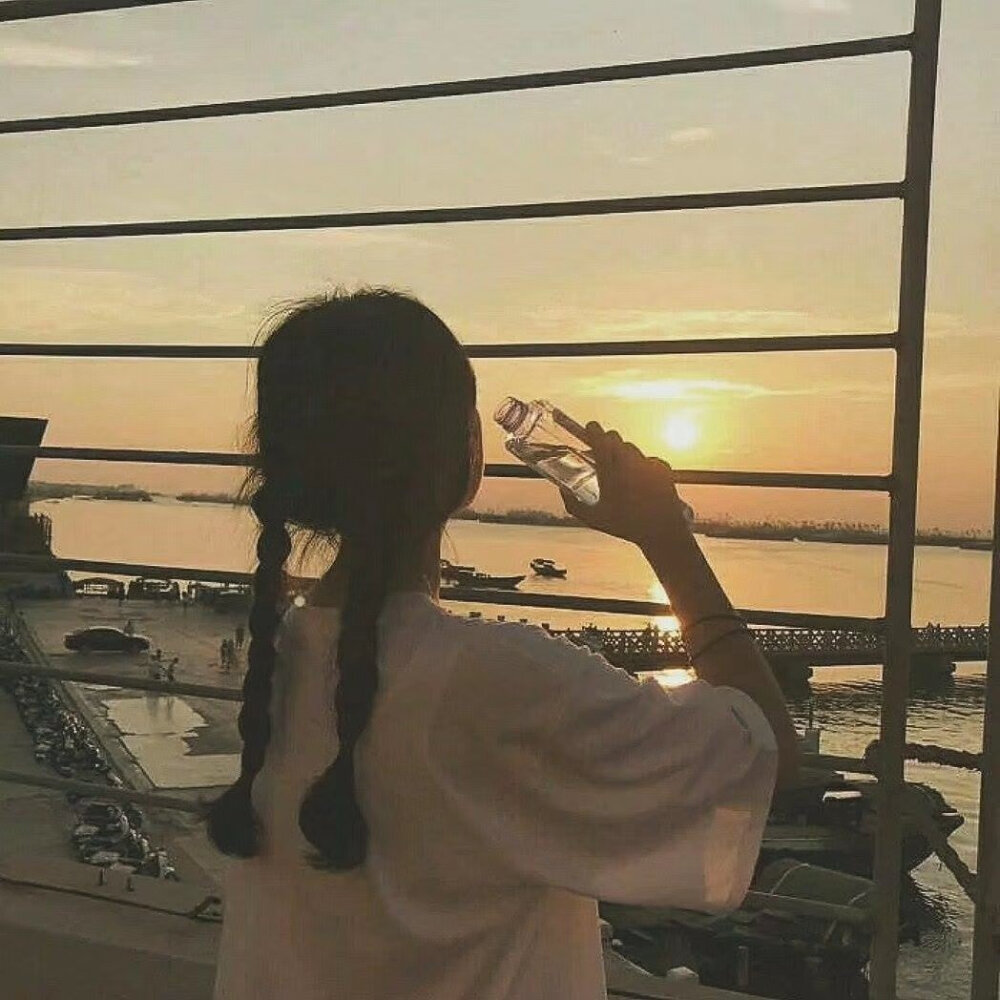 人间美好 日落和你 #三人闺蜜头##女生头像