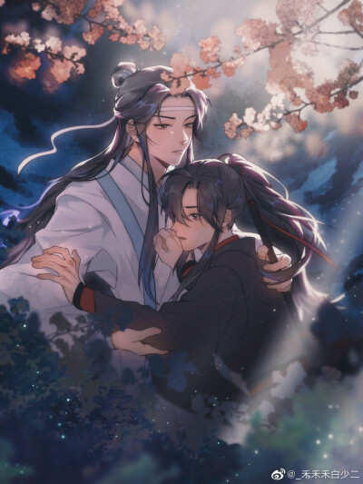 《魔道祖师》魏无羡&蓝忘机,忘羡画师微博id【