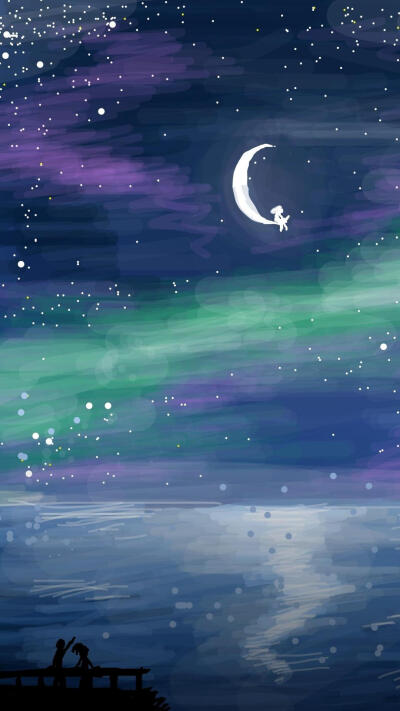 治愈系油画 you are my day star.