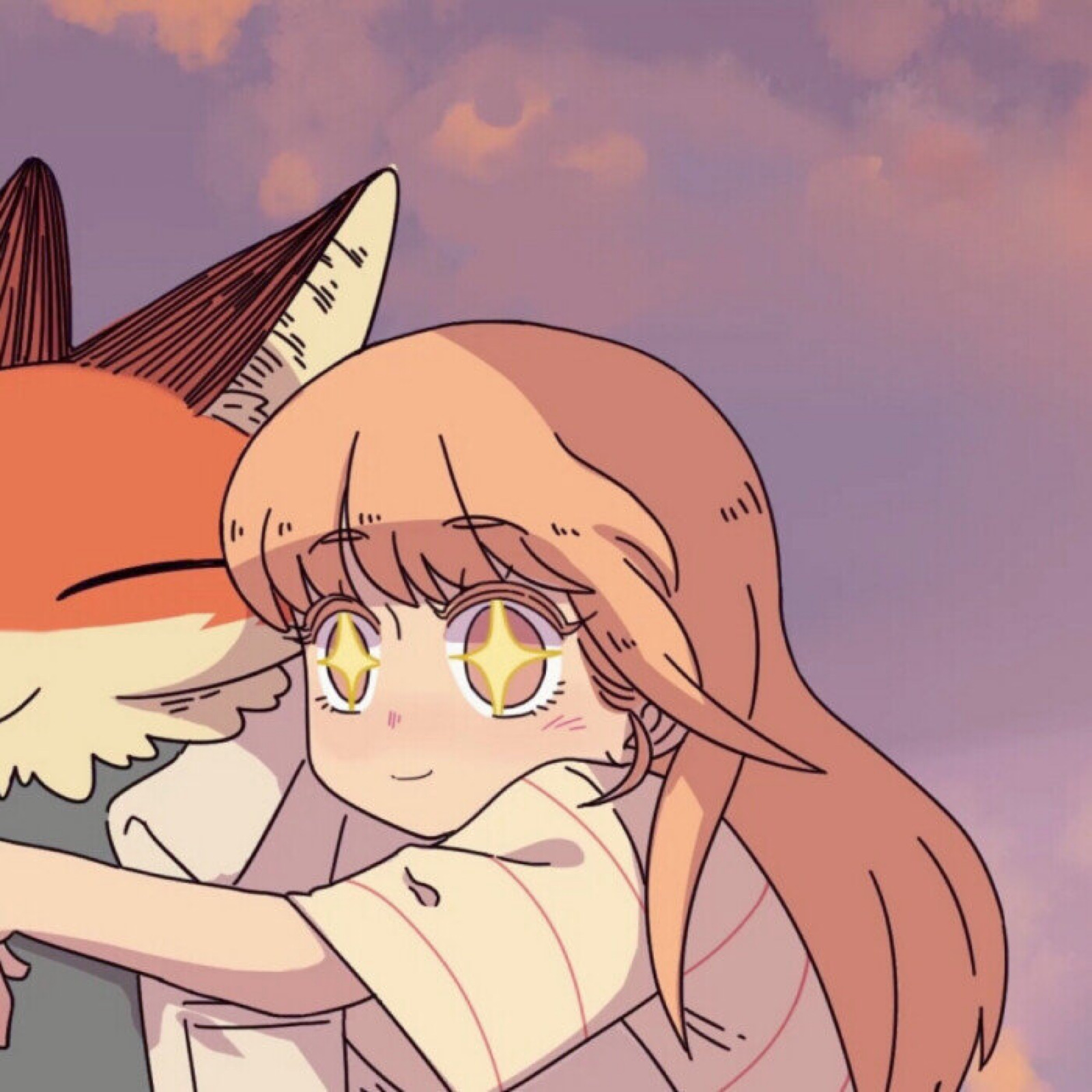 狐狸情侣头像可爱图片