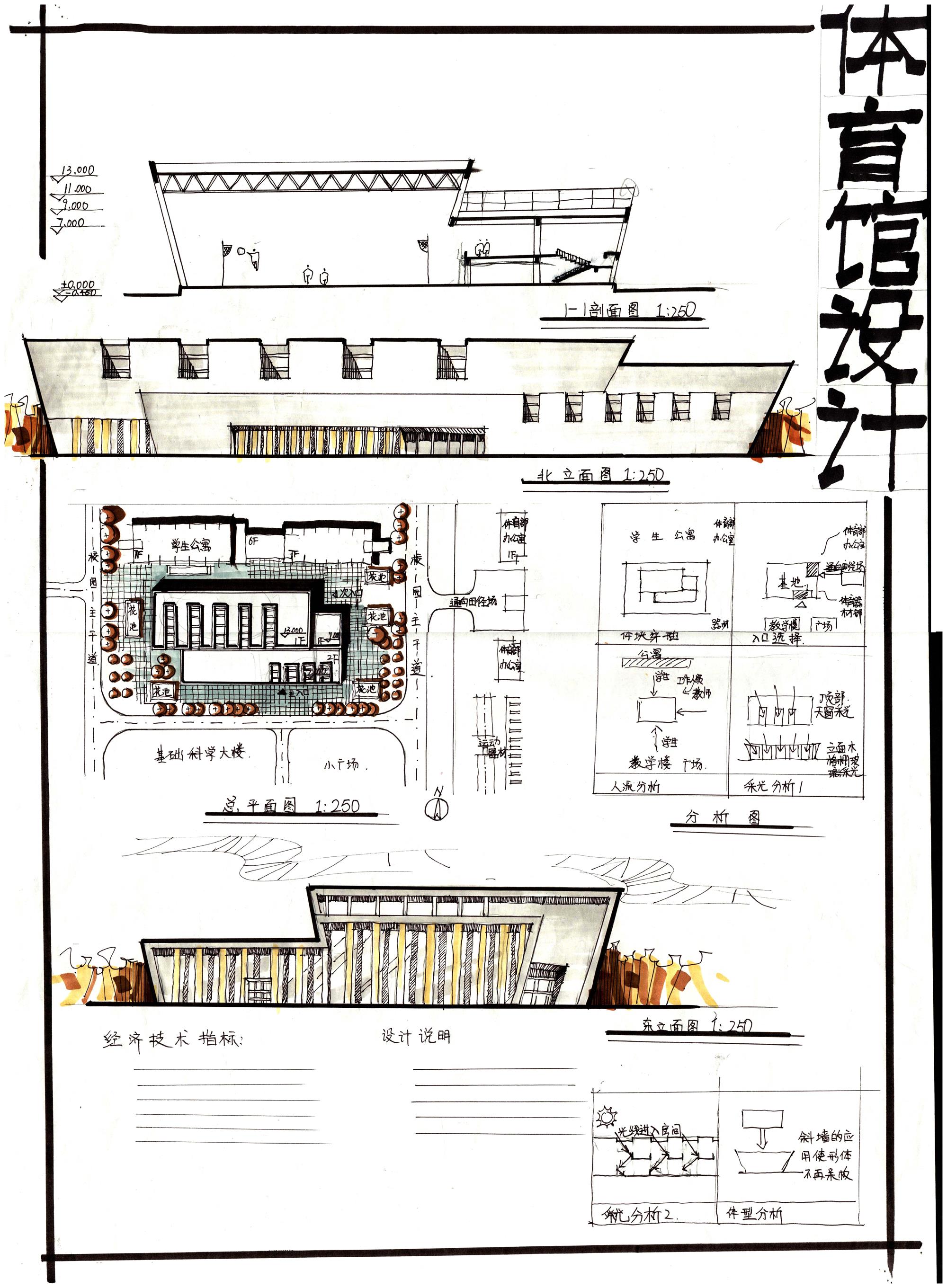 手绘建筑图纸图片