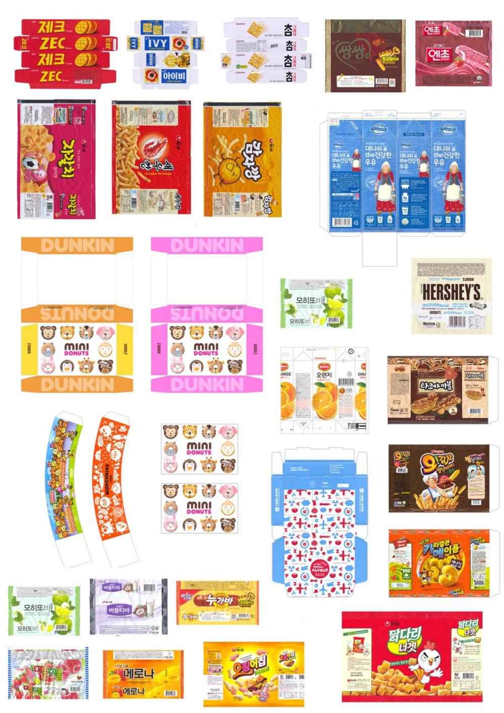 日本零食包装展开图图片