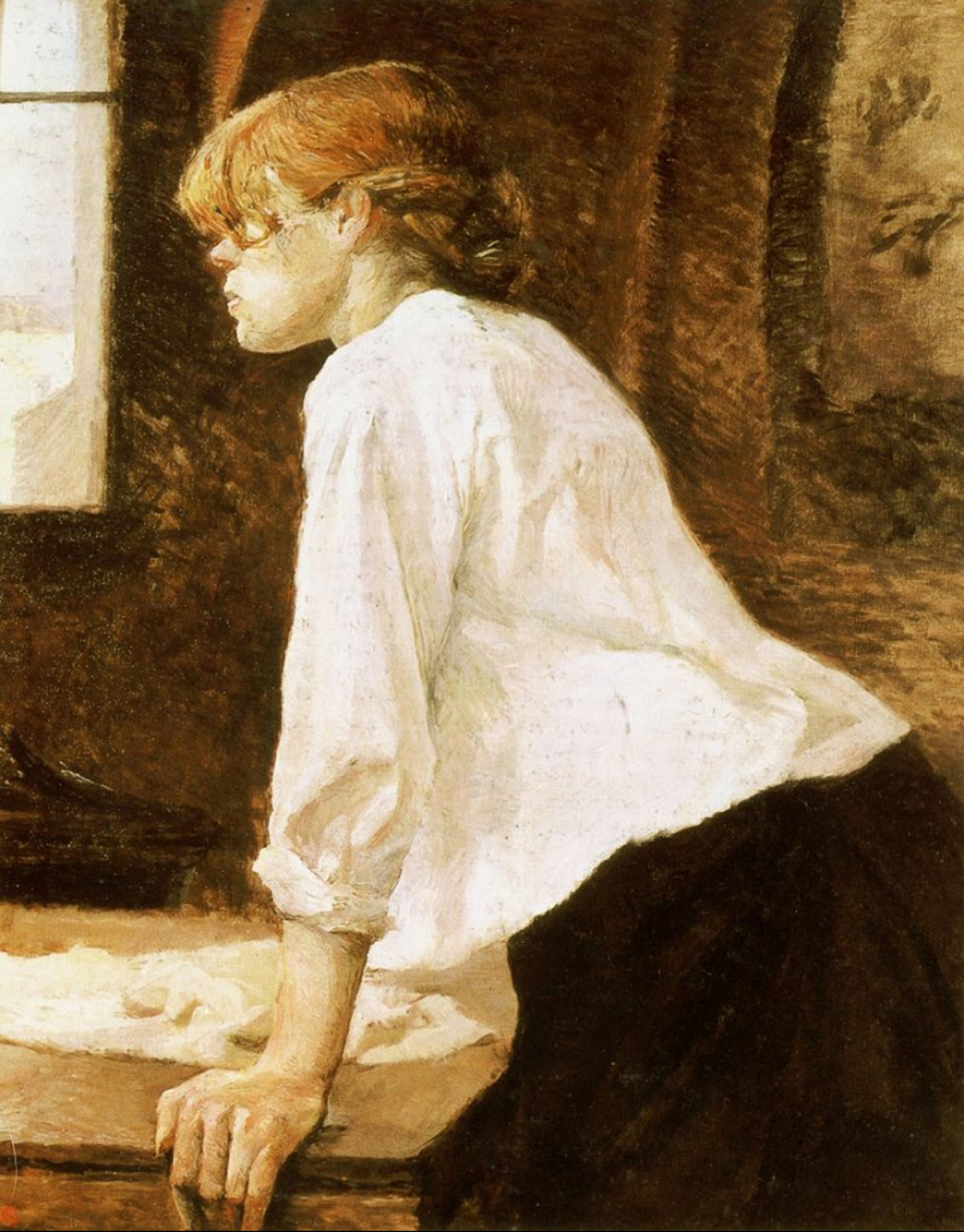 洗衣女工,1886年(法国画家henri de toulouse-lautrec作品)