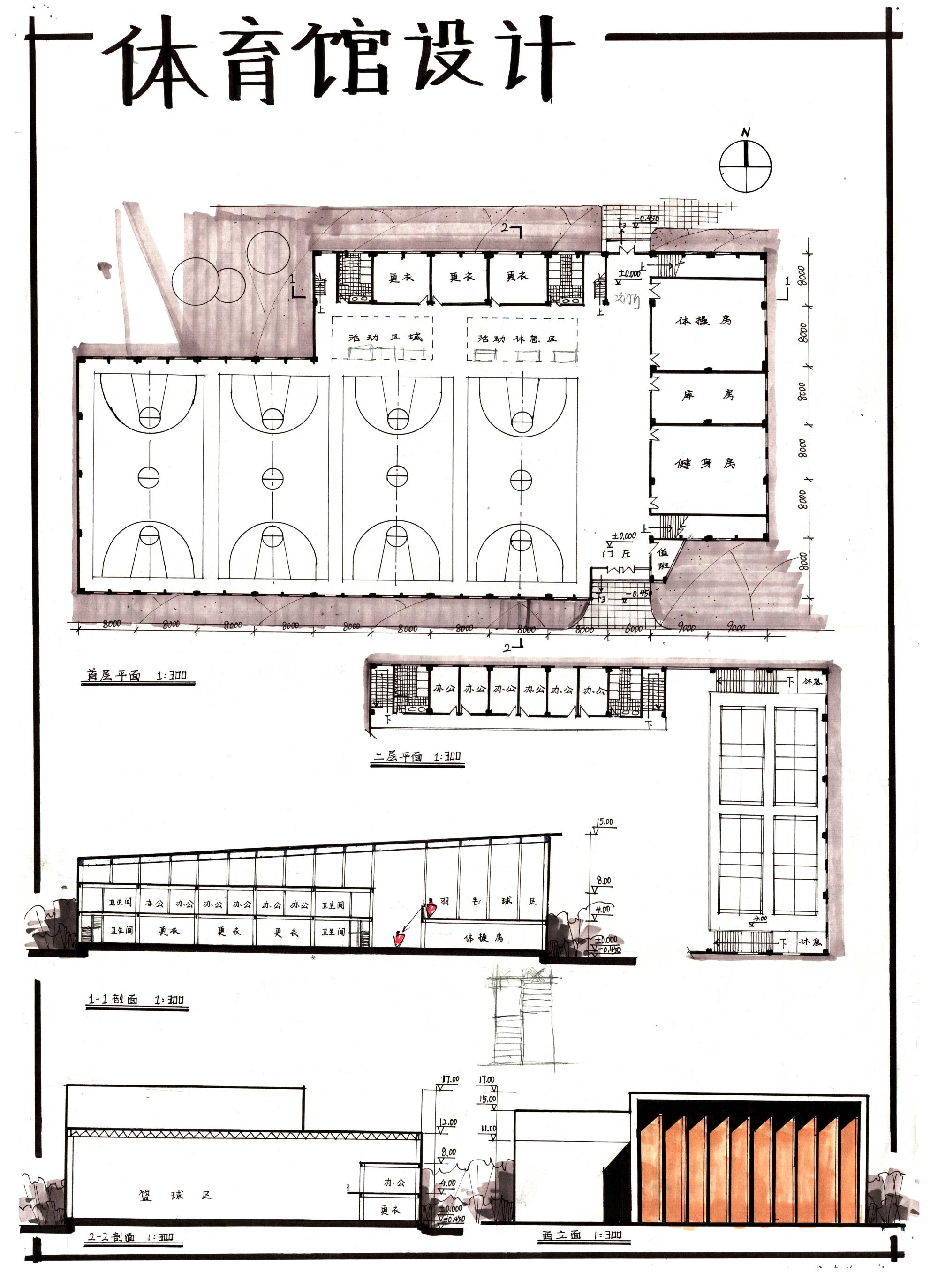 体育馆手绘效果图图片