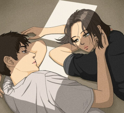 情侣 日常 插画 画师lee soyeon作品