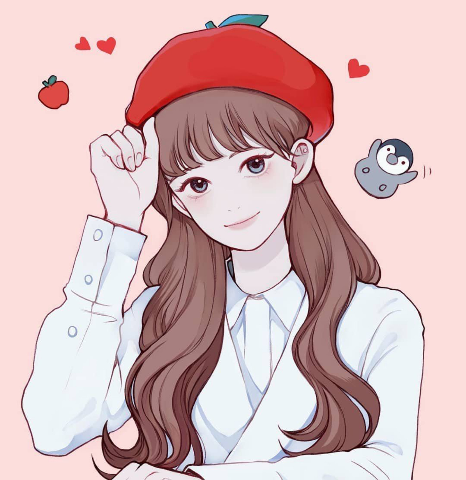 电绘 二次元少女上半身头像