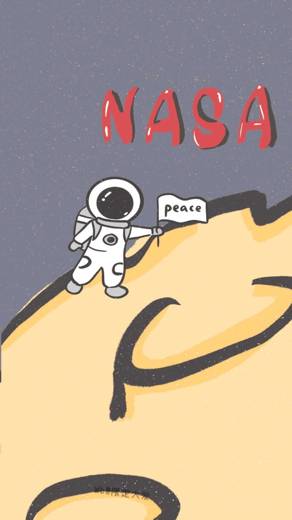 宇航员少女心壁纸