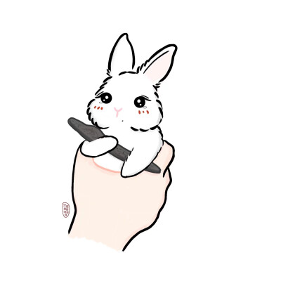 肖战简笔画 兔子图片