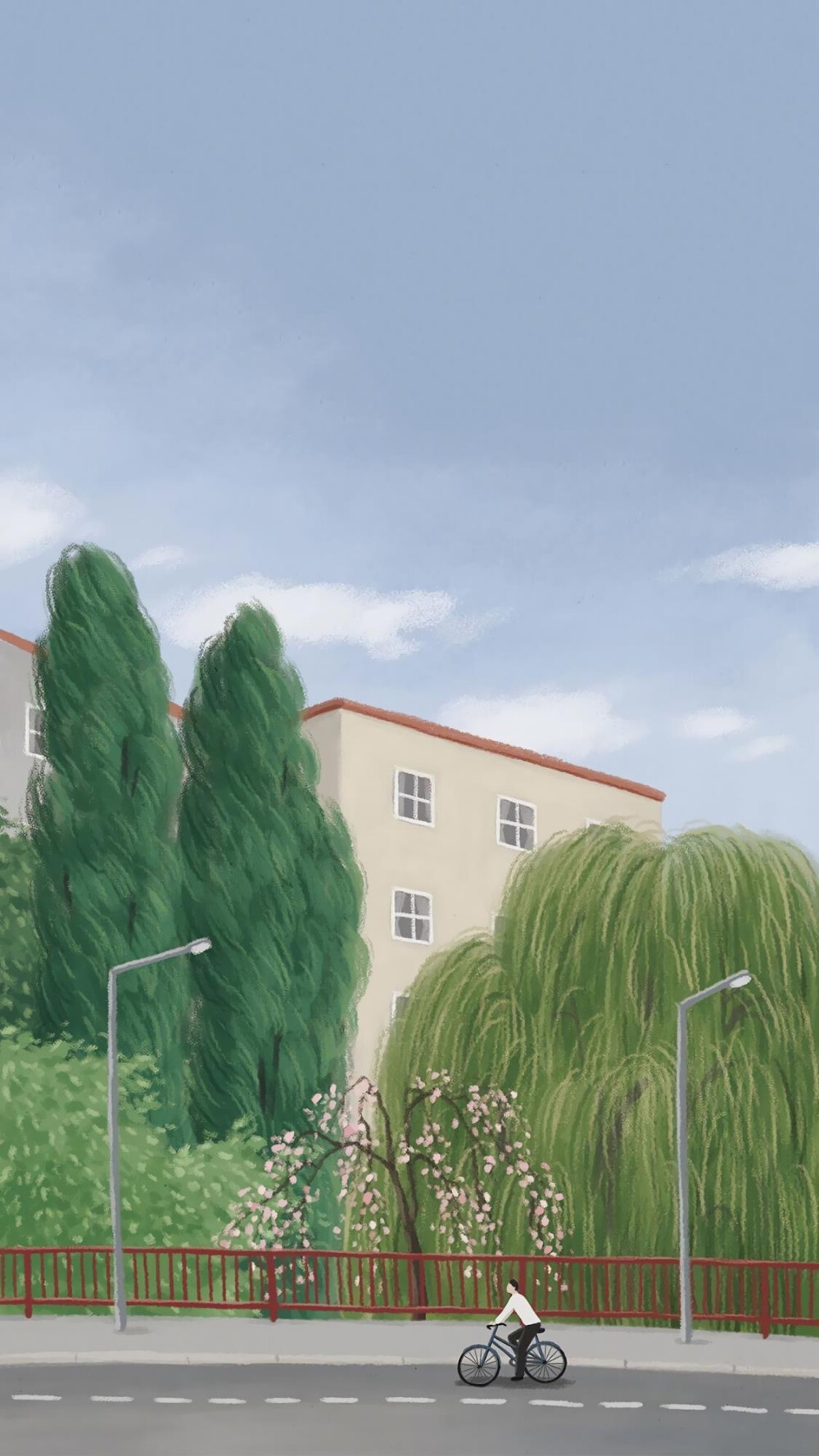 小清新治愈风景手绘手机壁纸-唯美-手机壁