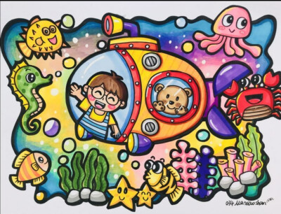 室内设计马克笔画