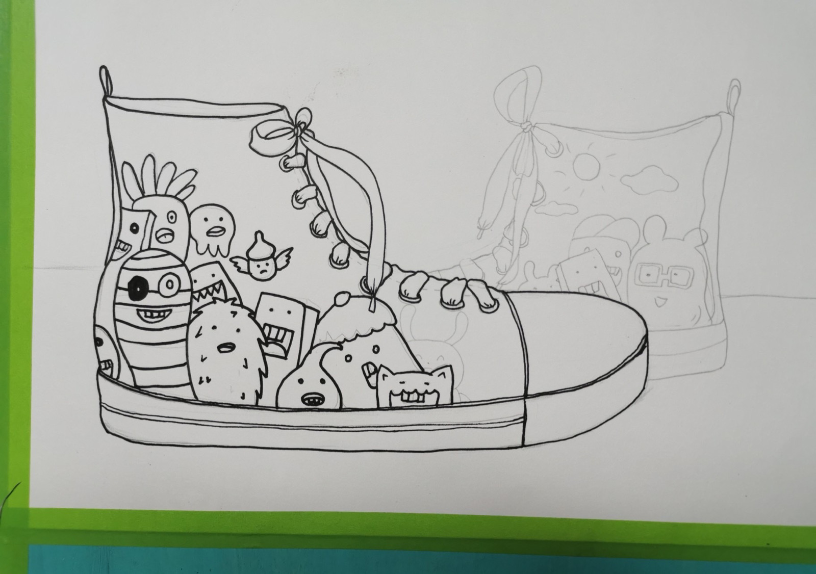 鞋子设计儿童画
