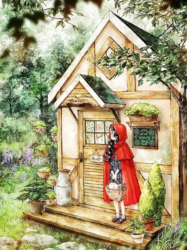 治愈系插画《森林女孩日记》 - 堆糖,美图壁纸兴趣社区