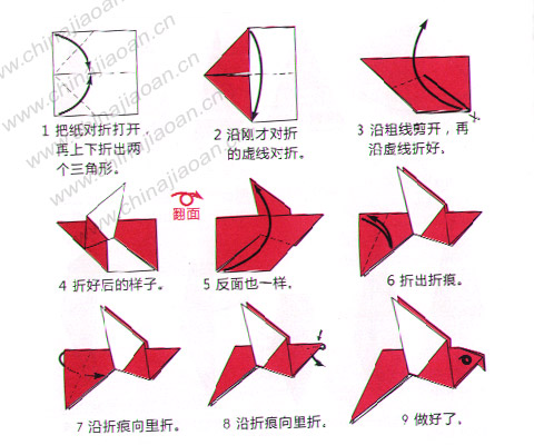 燕子的简单折法图片