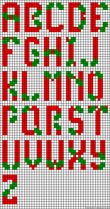 拼豆图纸 英文字母图片