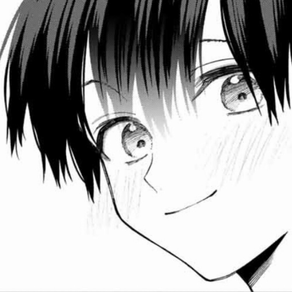 动漫男头男漫黑白