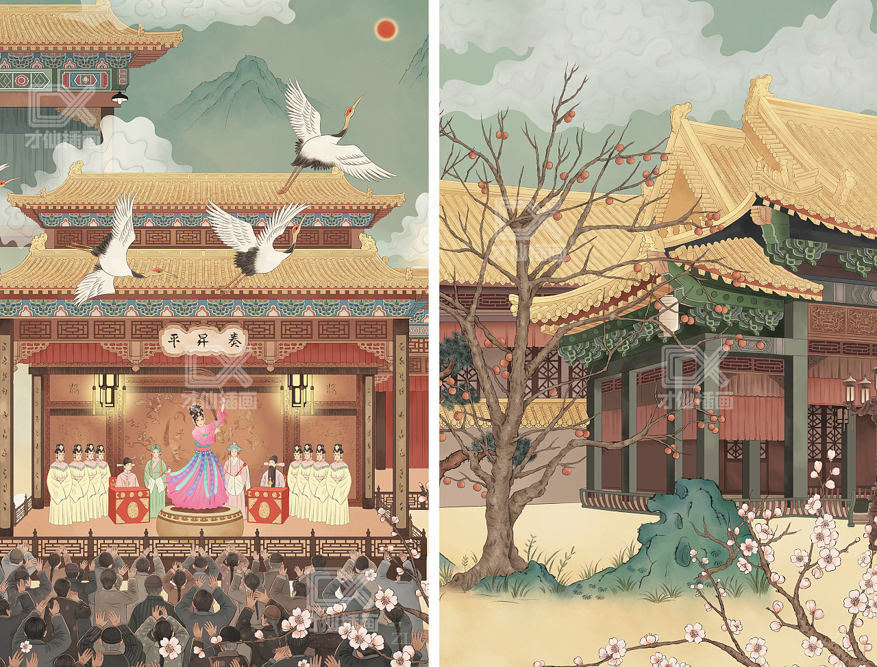 手绘插画国风美图壁纸