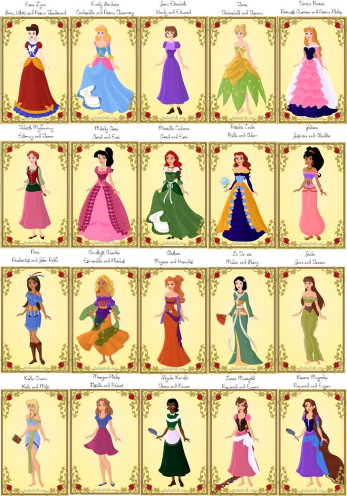 迪士尼的所有公主名单图片