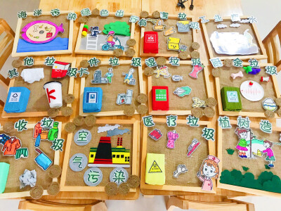 原创:幼儿园环保主题楼道环创作品