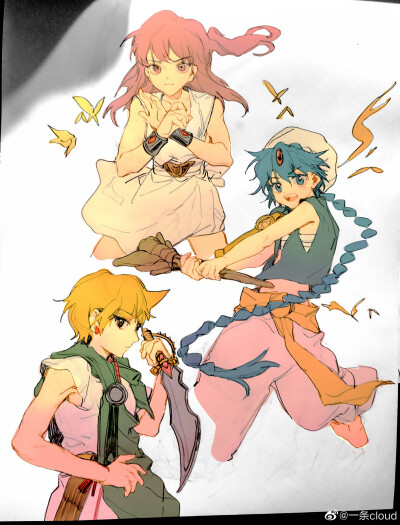魔笛magi 摩尔迦娜 阿拉丁 阿里巴巴微博@一条cloud