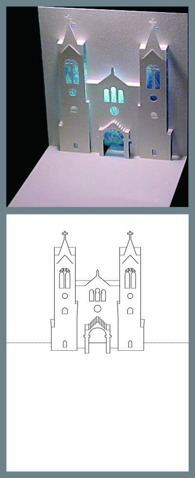 立体纸雕建筑制作图解图片