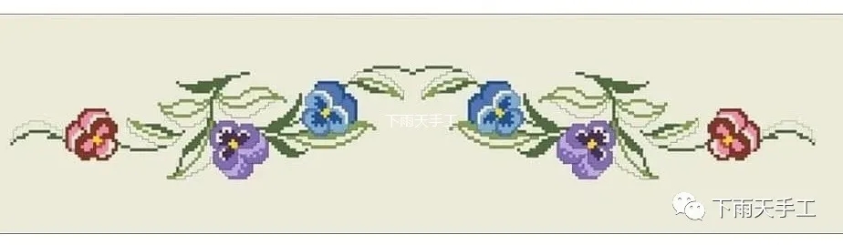 十字绣餐桌布花边1