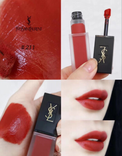 ysl黑盖哑光唇釉#211