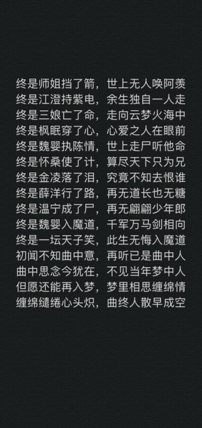 陈情令文字