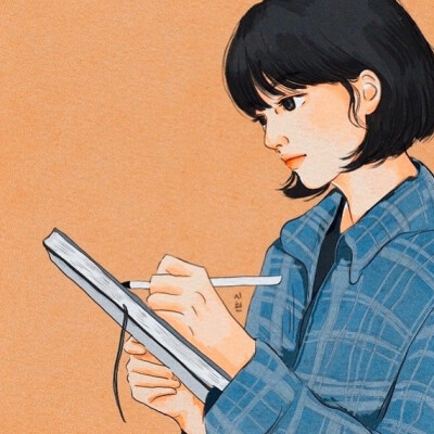 韩系手绘女孩动漫图片