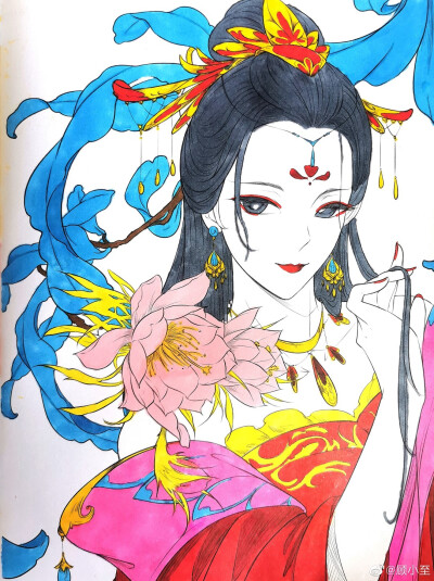 思美人·醉花颜线稿