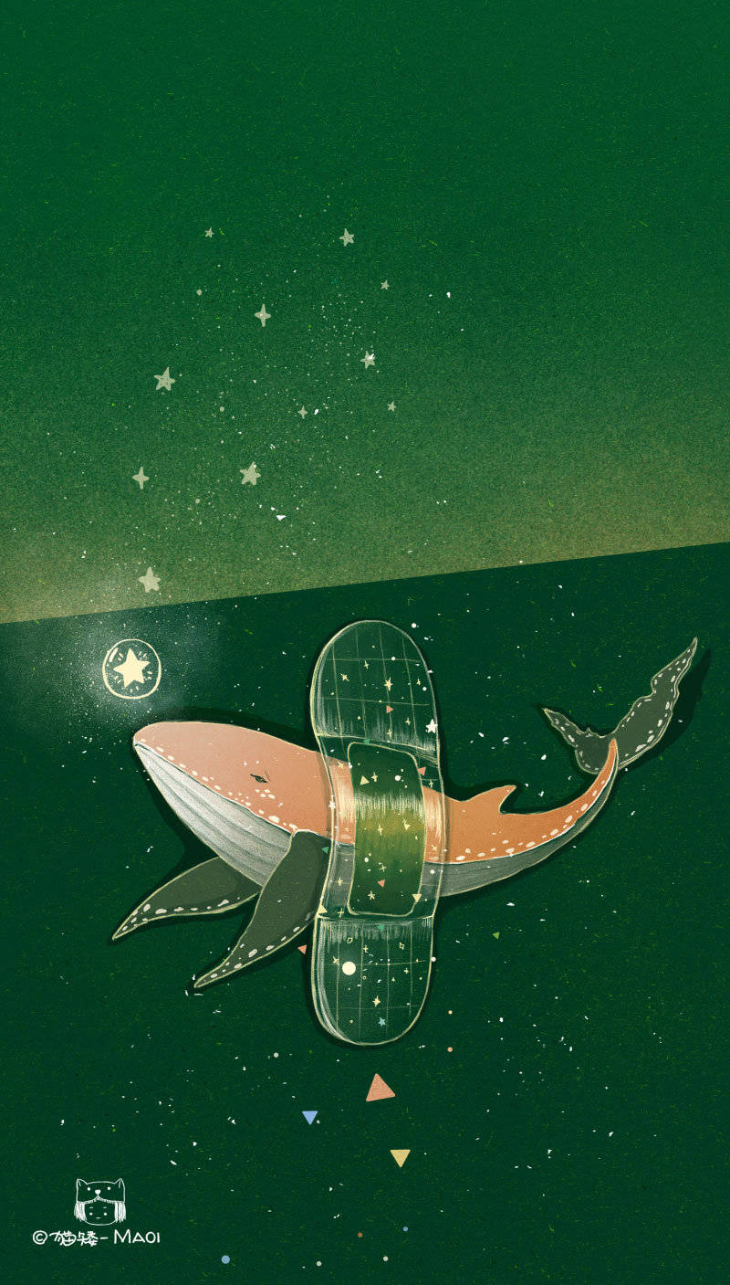 绿色系壁纸 from微博:猫矮-maoi
