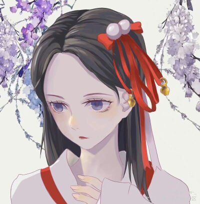 动漫女生头像礼貌拿/未知画师