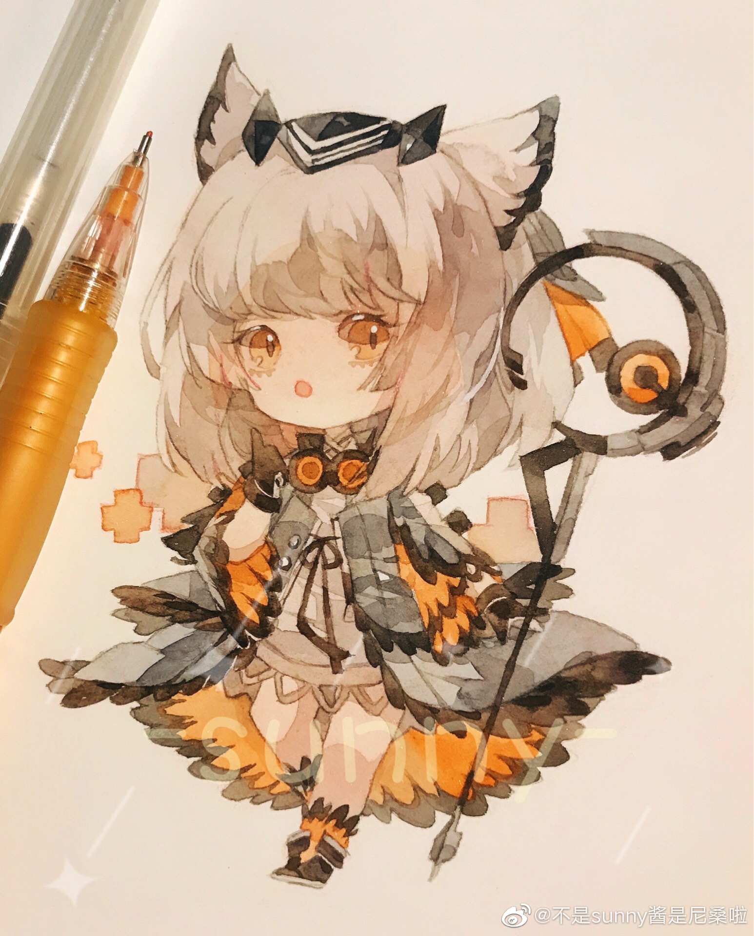 水彩卡通人物 作者:不是sunny酱是尼桑啦