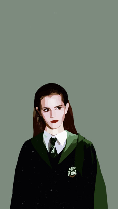 德赫 斯莱特林 手绘 hermione granger, emma watson; draco malfoy
