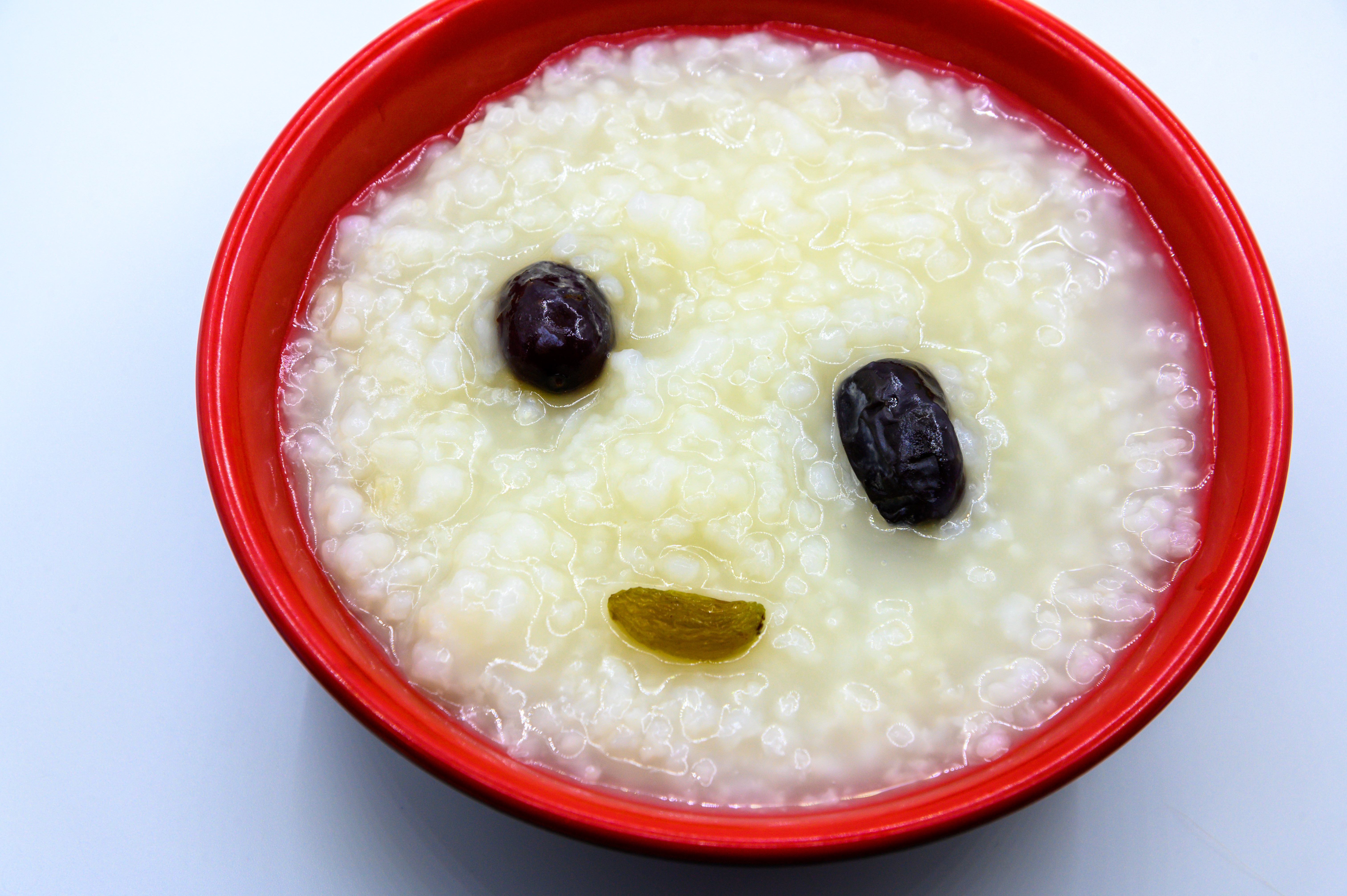 粥 白米粥 大米粥 米 大米 稻米 水稻 热的 暖的 滋补 温暖 葡萄干