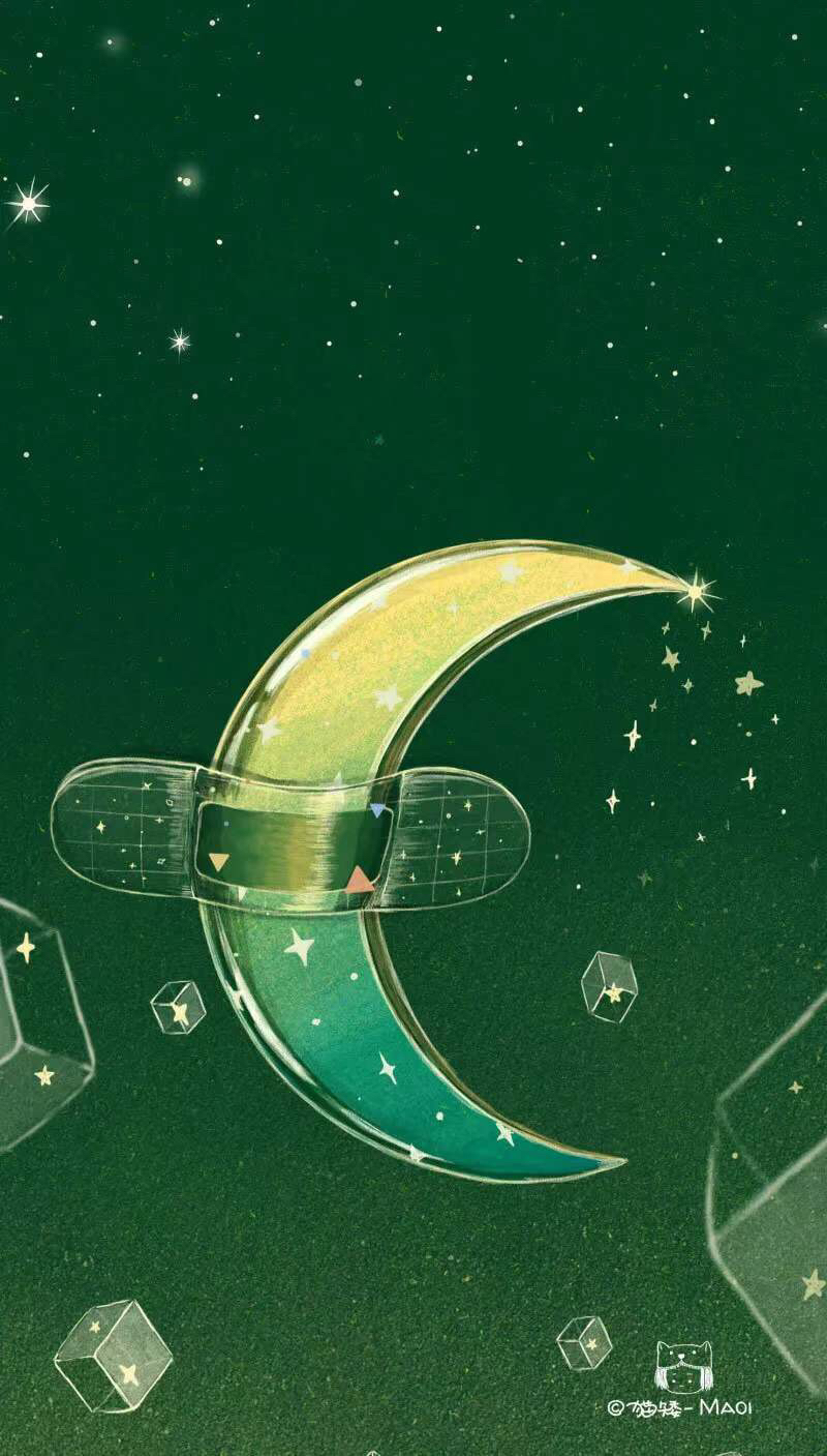 一组绿色壁纸背景图