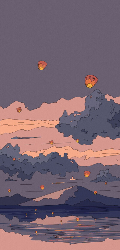 cr:@最右知粥风景壁纸/湖光山色/夜景摄影/小清新/天空晚霞/横屏壁纸