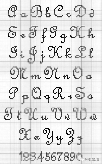 十字绣字母图案大全集图片